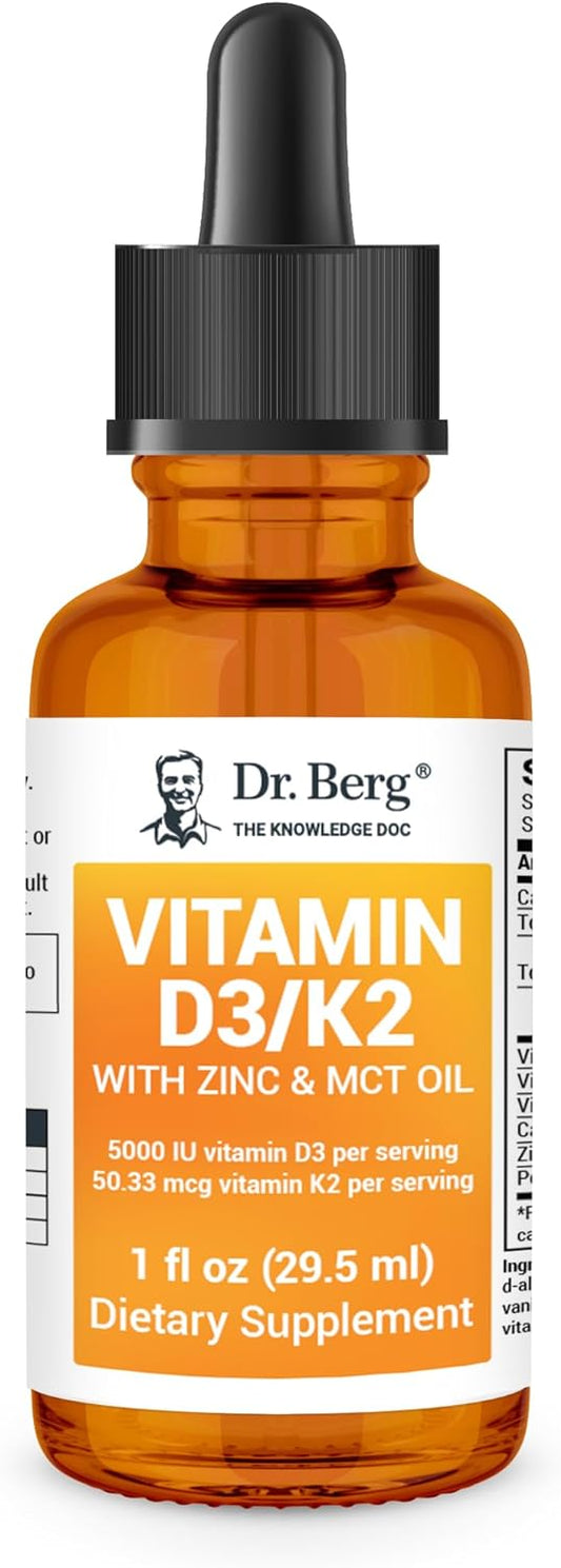 Dr. Berg Vitamin D3 and K2 Liquid with MCT Oil