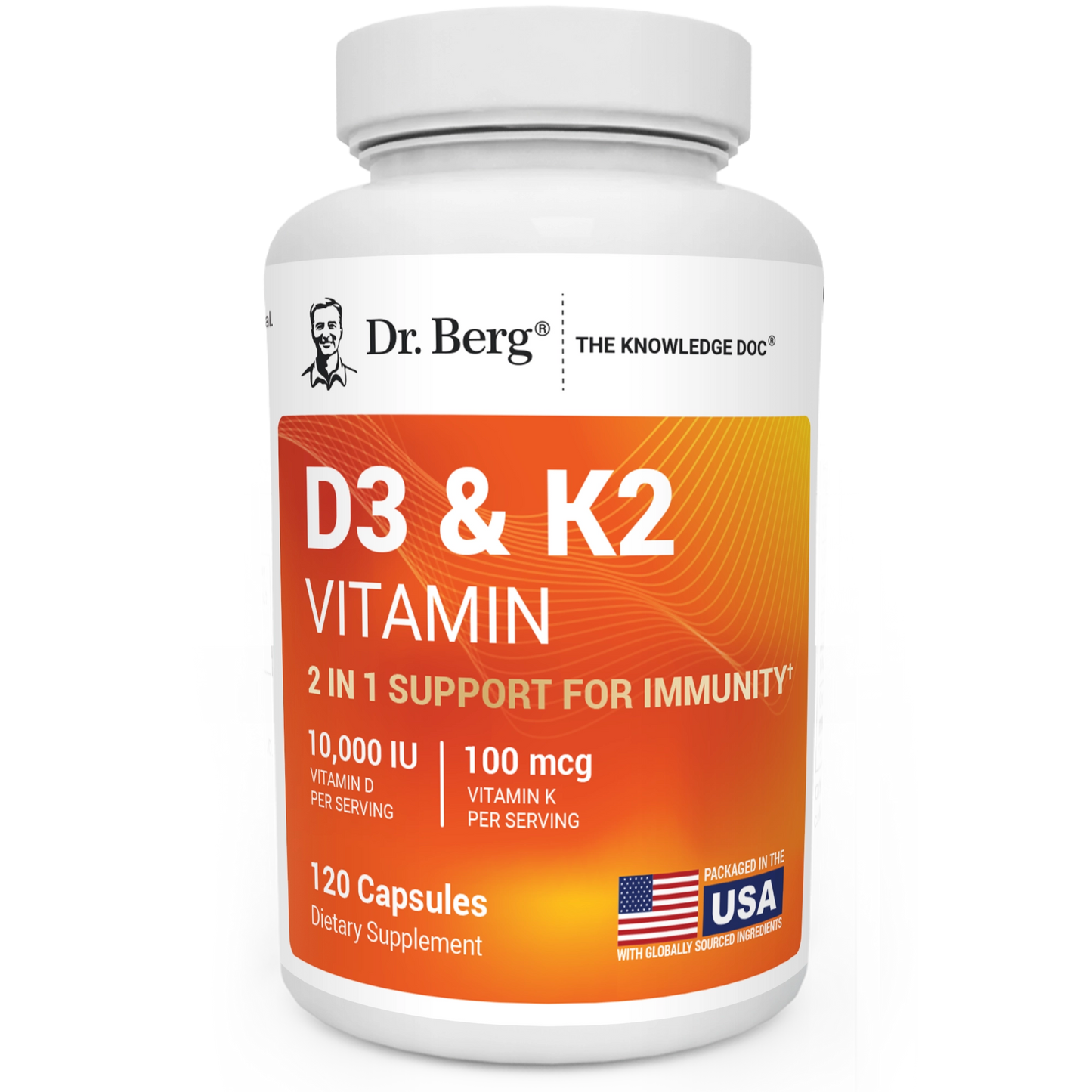 Dr. Berg D3 & K2 Vitamin bottle