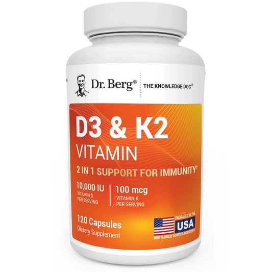 Dr. Berg D3 & K2 Vitamin bottle
