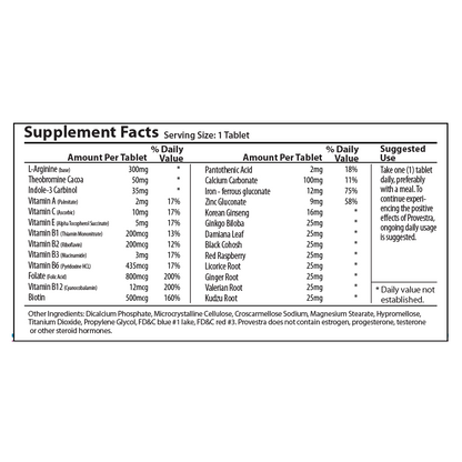 Provestra supplement facts